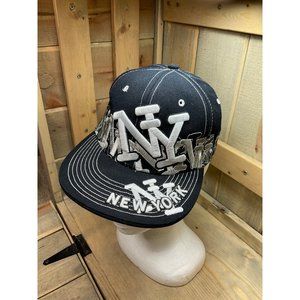 New York NY City Hunter MEDIUM Black White Baseball Cap Hat